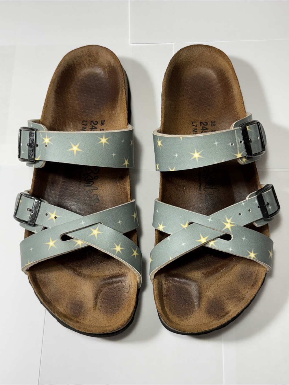 HTF Birkenstock Nepal Star Print Sandals